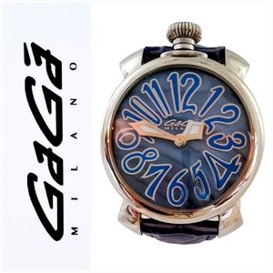 GAGA MILANO 5020 MANUALE 40MM BLUE MOP DIAL WOMEN'S WATCH